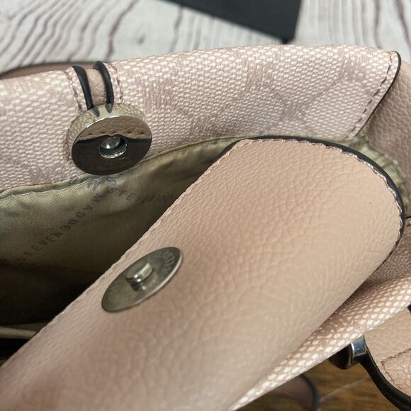 Steve Madden Fashion Pink Rosr Square Bag Women Shoulder Handbag Mini Logo - Picture 8 of 13